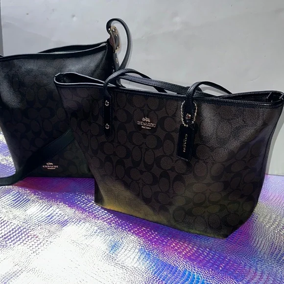 Coach Black and Brown Women's Tote Bag